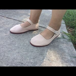 🚫 SOLD UO TAN CANVAS MARYJANE FLATS 🚫